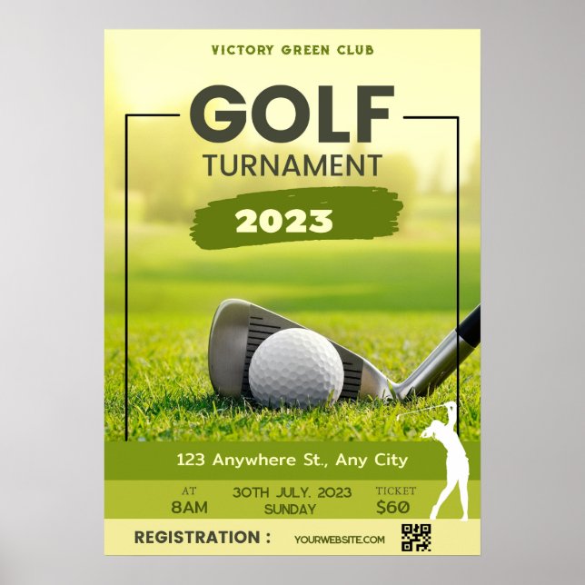 Póster Personalización del Torneo de Golf (Frente)