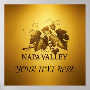 Póster Personalización Nombre Texto Grande Napa Valley