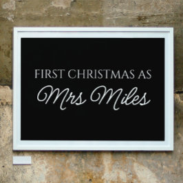 Póster Personalizada 'Primera Navidad como señora' Apelli