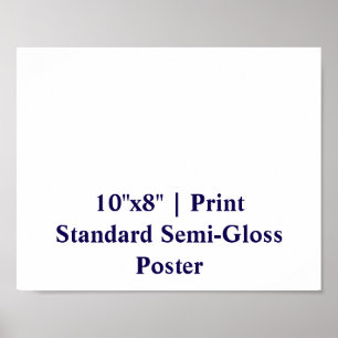 Póster Personalizado 10"x8" Semi-Globo Estándar
