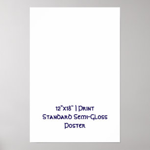 Póster Personalizado 12"x18" Semi Brillo Estándar