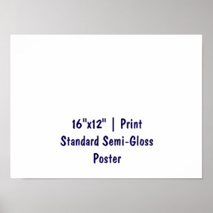 Póster Personalizado 16"x12" Semi-Glaseado Estándar