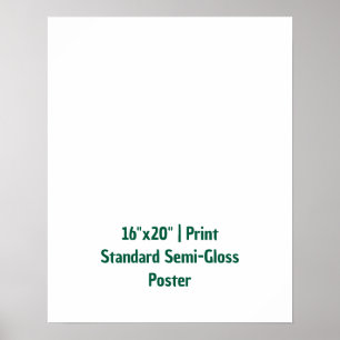 Póster Personalizado 16"x20" Semi Brillo Estándar