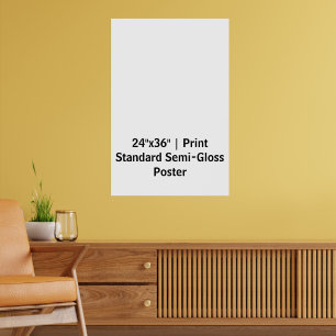 Póster Personalizado 24"x36" Semi-Glaseado Estándar