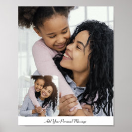 Póster Personalizado 2 Collage de fotos Con Texto Persona