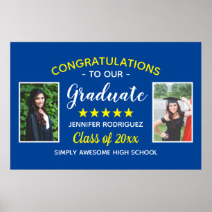 Póster Personalizado 2 Graduación de fotos Felicitaciones