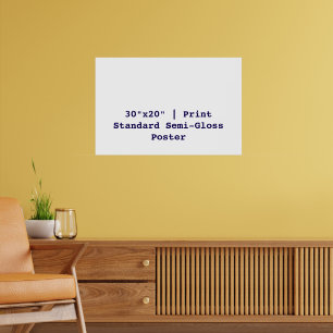 Póster Personalizado 30"x20" Semi-Globo Estándar