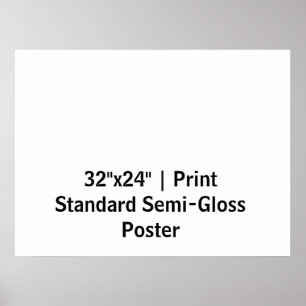 Póster Personalizado 32"x24" Semi-Globo Estándar