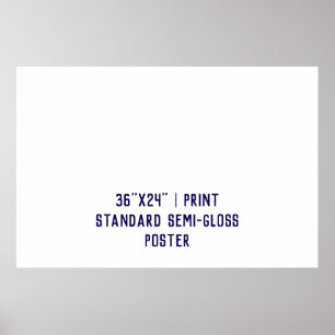 Póster Personalizado 36"x24" Semi-Glaseado Estándar