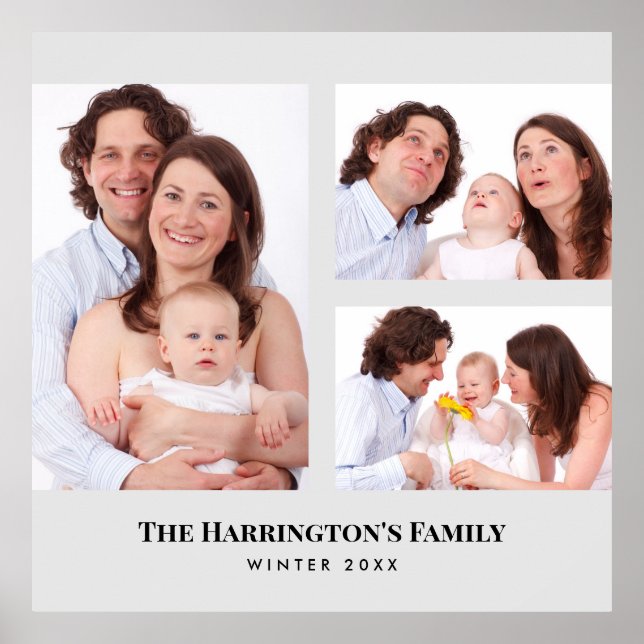 Póster Personalizado 3 Secciones Fotos de la familia Marc (Frente)