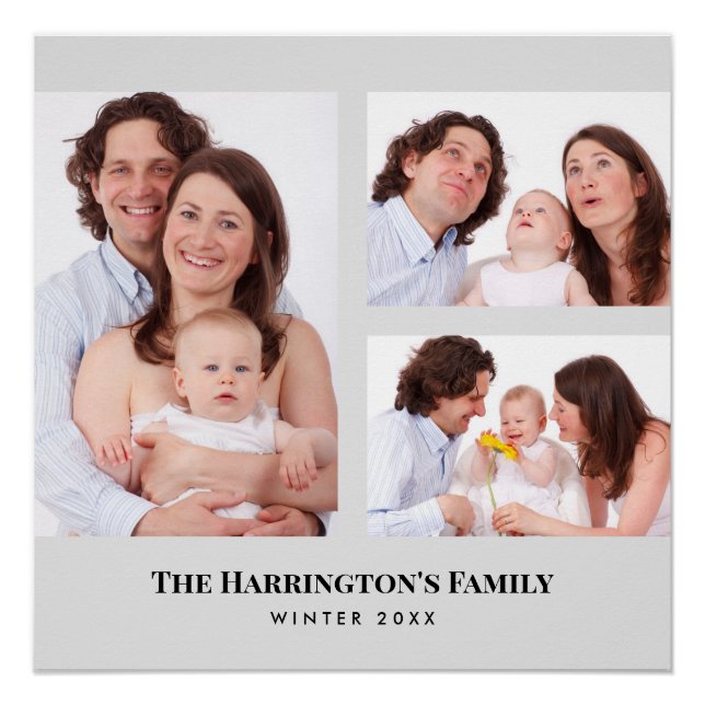 Póster Personalizado 3 Secciones Fotos de la familia Marc (Anverso)