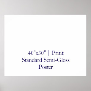 Póster Personalizado 40"x30" Semi-Glustre Estándar