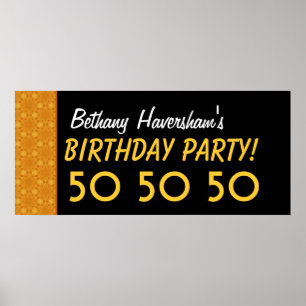 Póster Personalizado 50 cumpleaños o cualquier año estrel