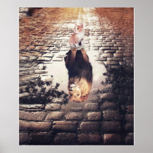 Póster Personalizado A Mi Cuto Gato Y Masa De León