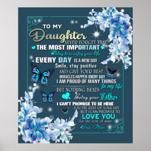 Póster Personalizado A Mi Hija De Mariposa Mamá