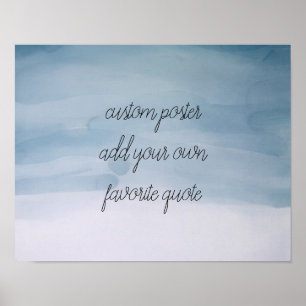 Póster personalizado agregar un diseño de acuarela poster