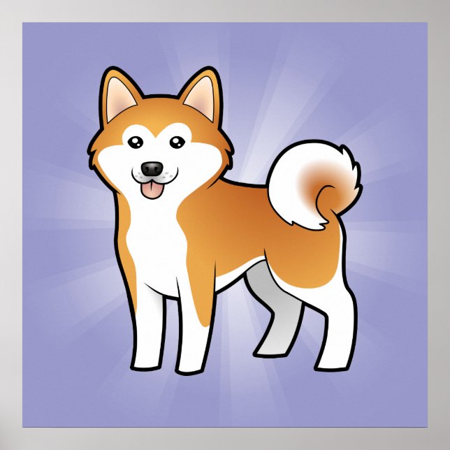 Póster Personalizado Akita Inu / Shiba Inu (Frente)