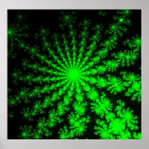 Personalizado Alien Fractal Burst Poster