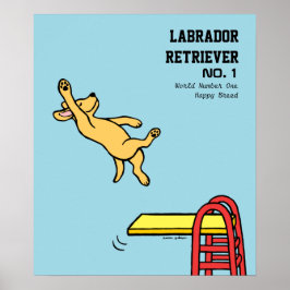 Póster Personalizado Amarillo de Buceo Labrador