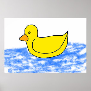 Póster Personalizado amarillo Ducky