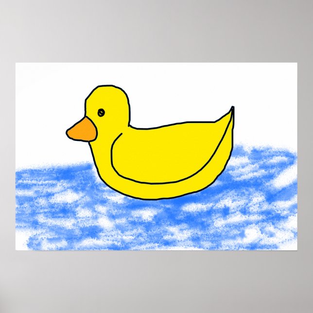 Póster Personalizado amarillo Ducky (Frente)