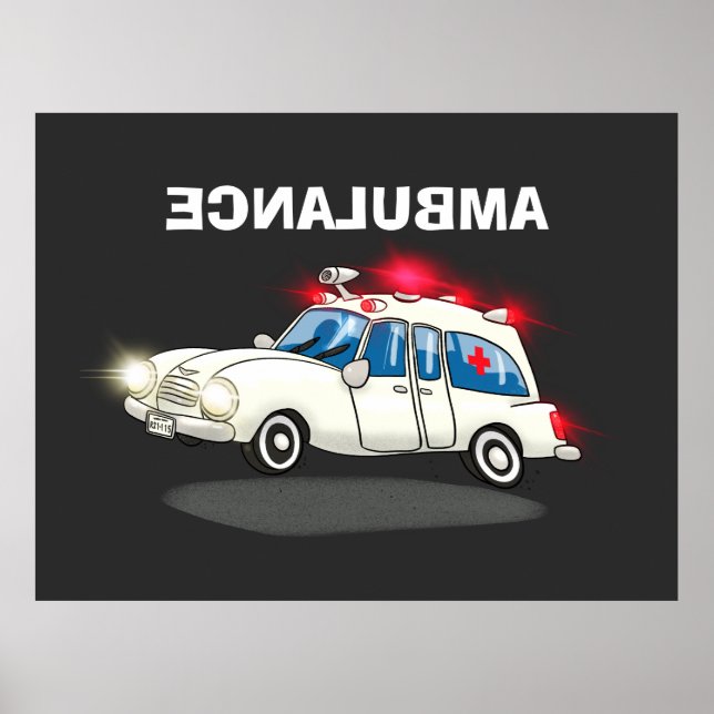 Póster Personalizado Ambulancia (Frente)