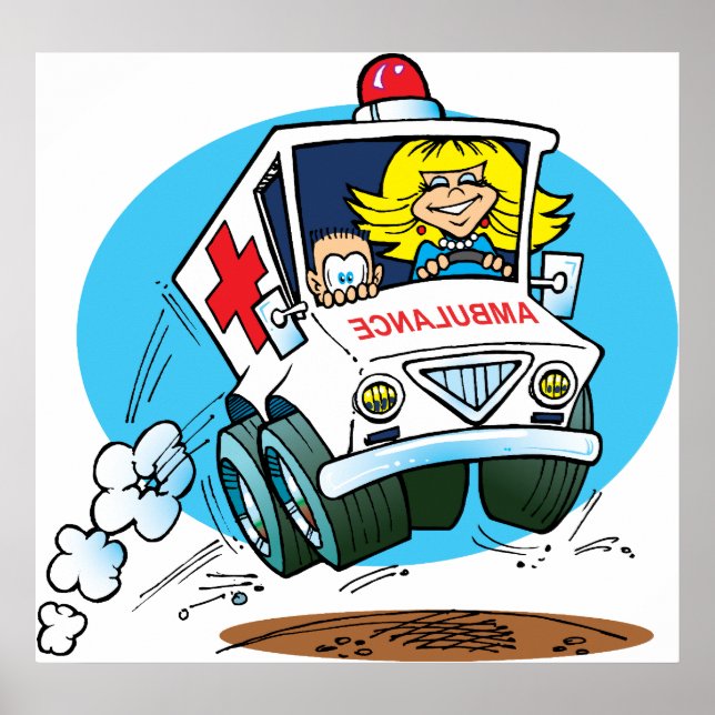 Póster Personalizado Ambulancia (Frente)