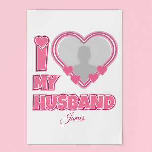 Póster Personalizado Amo a Mi Marido - Añadir foto y nomb