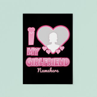 Póster Personalizado Amo a mi Novia – Agregar Foto y Nomb