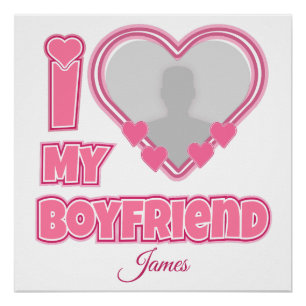 Póster Personalizado Amo a mi Novio – Agregar Foto y Nomb