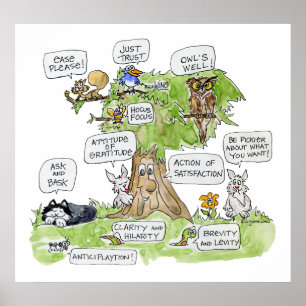 Póster Personalizado Animales hablando Poster de la natur