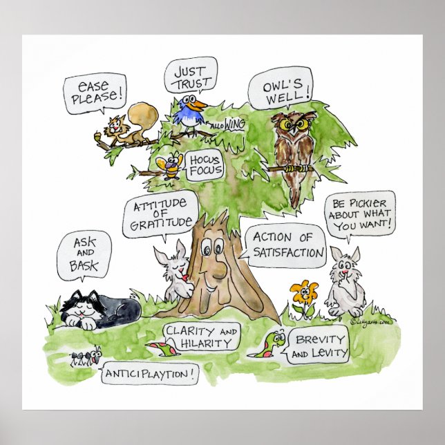 Póster Personalizado Animales hablando Poster de la natur (Frente)