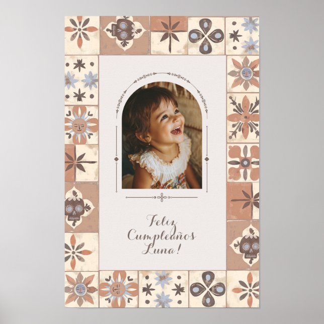 Póster Personalizado Arch Foto Tile Fiesta Neutral Mexica (Frente)