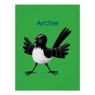 Póster Personalizado australiano Willie Wagtail personali