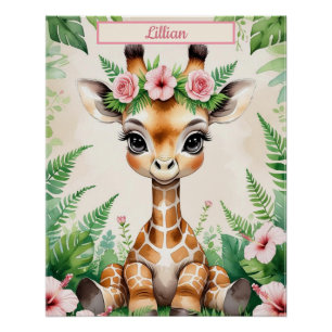 Póster Personalizado Baby Monkey Nursery Wall Art