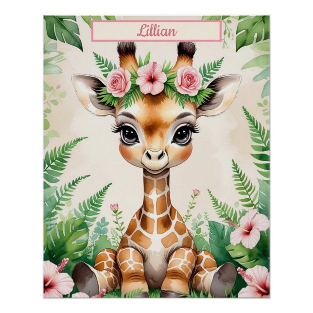 Póster Personalizado Baby Monkey Nursery Wall Art (Anverso)