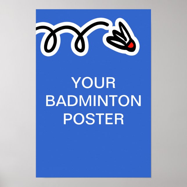 Póster Personalizado badminton poster print (Frente)