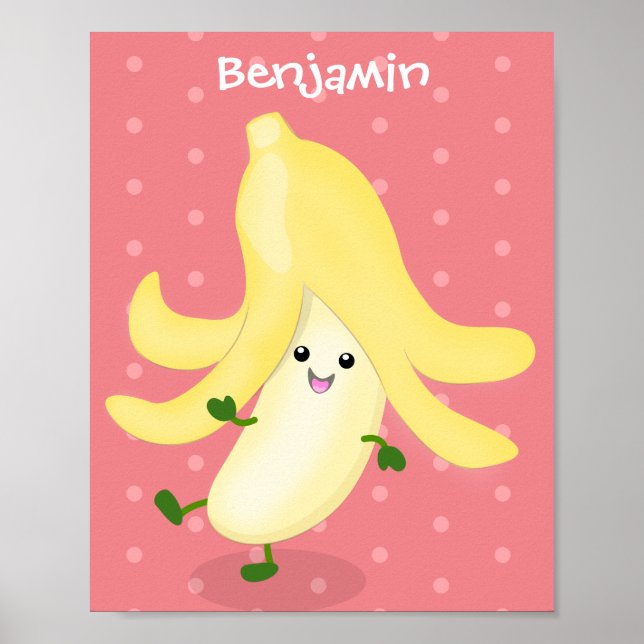 Póster Personalizado bananero Cute kawaii (Frente)