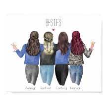 Personalizado Besties Gift | Mejor Poster amigo