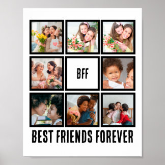 Póster Personalizado BFF Mejores Amigos Para Siempre 8 Co