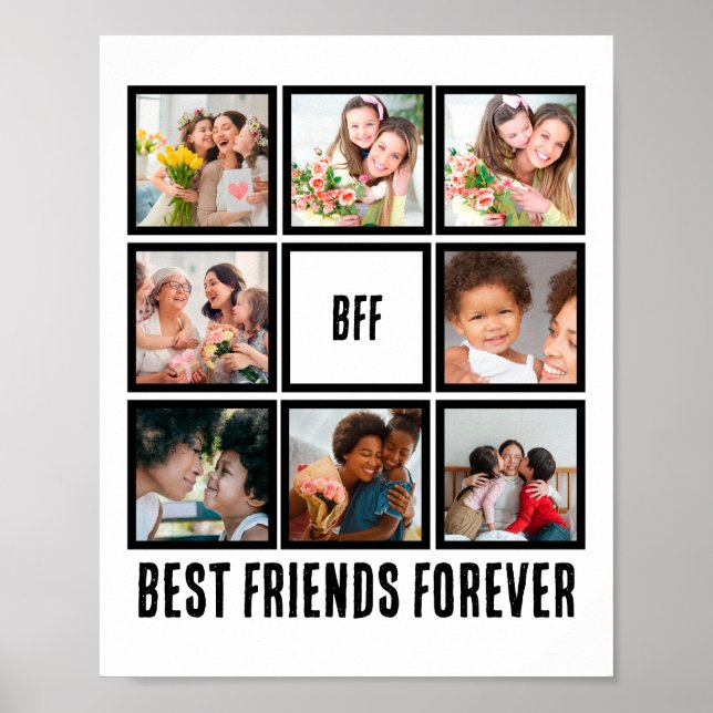 Póster Personalizado BFF Mejores Amigos Para Siempre 8 Co (Frente)