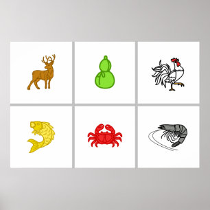 Póster Personalizado Bhumu Cua Cá Cá Cong Juego De Dados