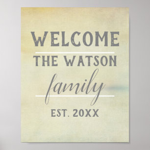 Póster personalizado bienvenida poster a personalizar