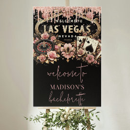 Póster Personalizado Bienvenidos Las Vegas Bachelorette L