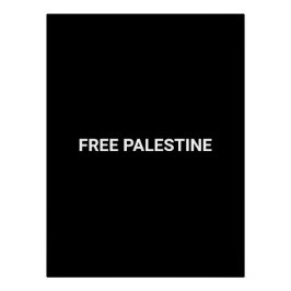 Póster Personalizado blanco negro de Palestina Libre simp