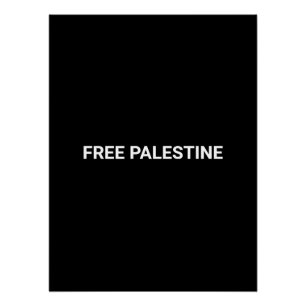 Póster Personalizado blanco negro de Palestina Libre simp