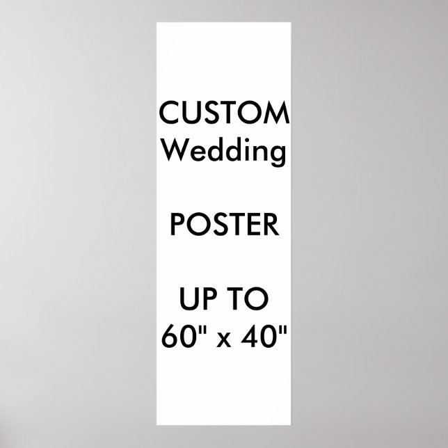 Póster Personalizado boda 12" x 36" Retrato MATTE Poster (Frente)