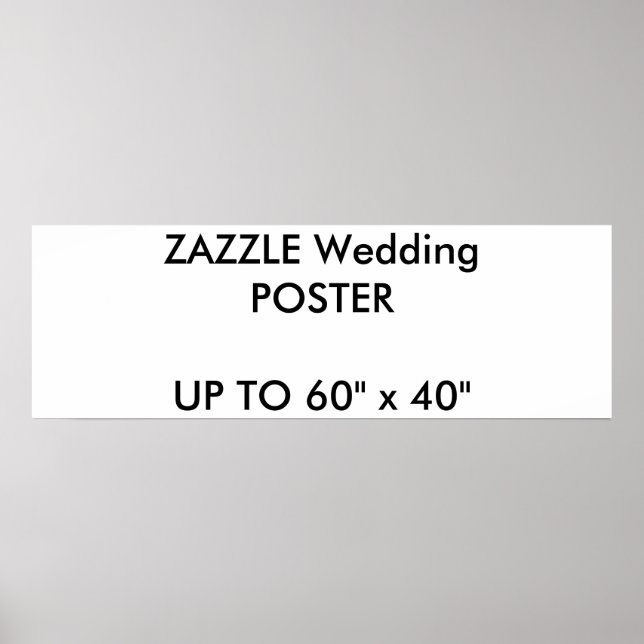 Póster Personalizado boda 36" x 12" Entorno Poster MATTE (Frente)