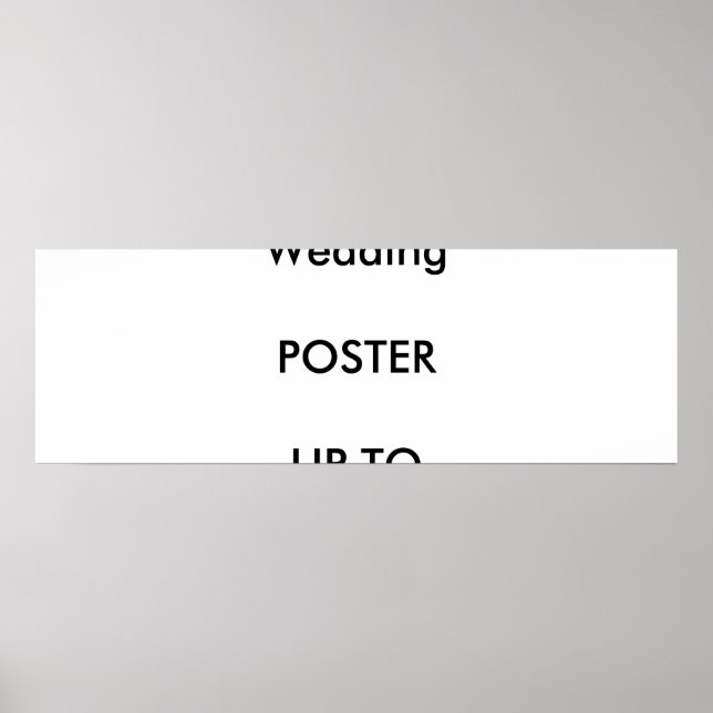 Póster Personalizado boda 36" x 12" Entorno Poster MATTE (Frente)