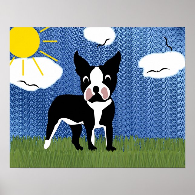 Póster Personalizado Boston Terrier (Frente)